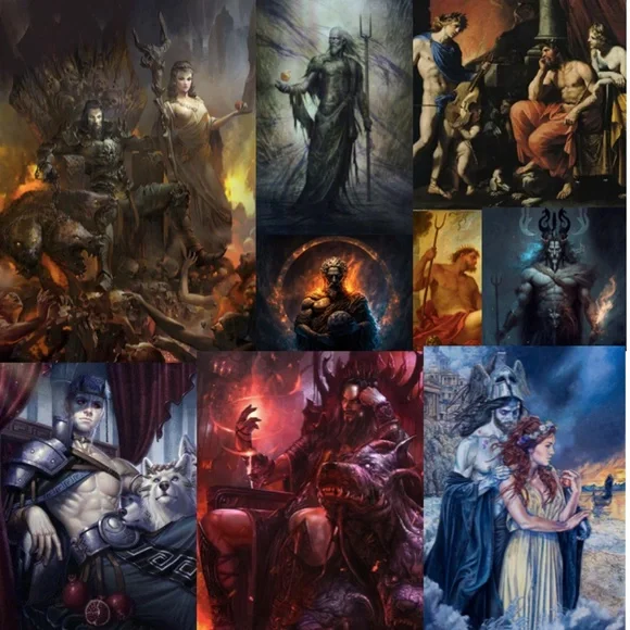 "Hades: God of the Underworld" Pluto Greek Roman Mythology Handmade Necklace - Picture 2 of 14